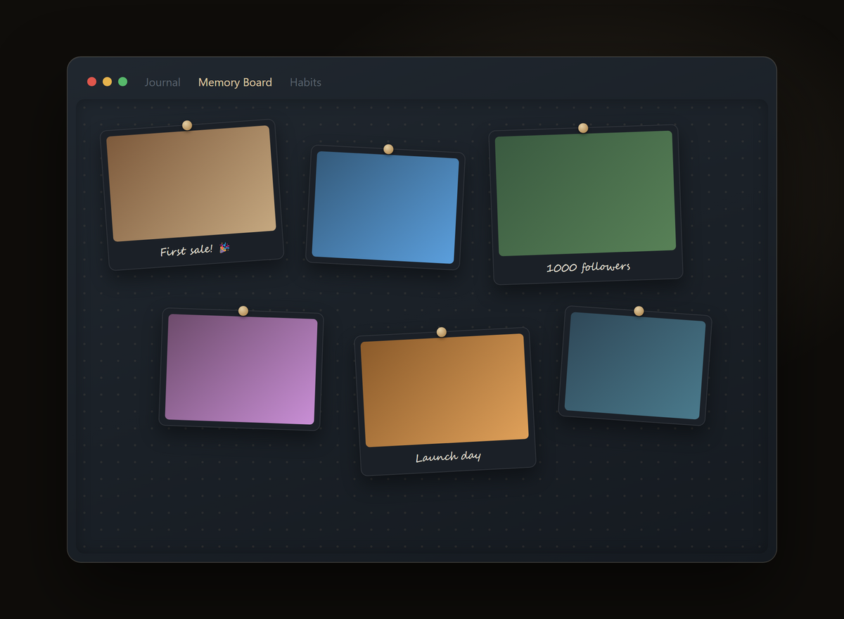 1% Done — Manifestation Board, Goal & Habit Tracker for Windows PC